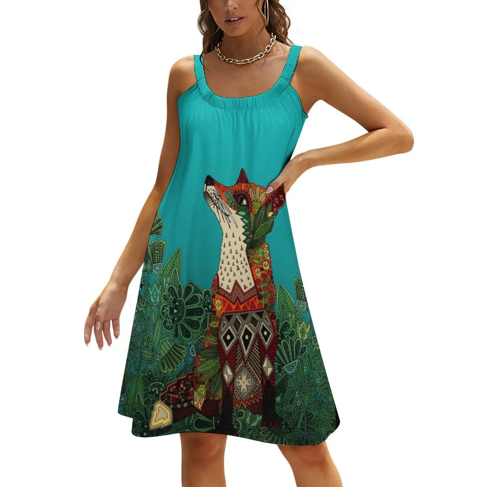 

floral fox Beach Sling Skirt beach dresses african dresses for woman summer dresses for women 2024