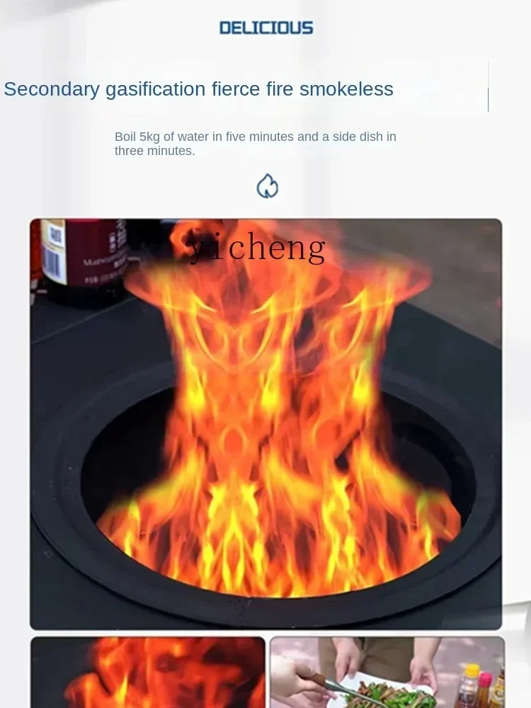 Stove Smoke-Free Gasifier Concrete Cooking Bench Indoor and Outdoor Mobile Stove  Stove