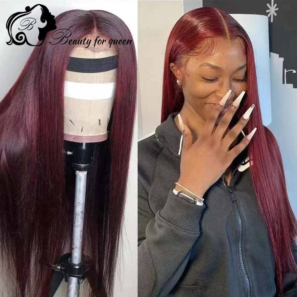 Paars 24 inch gekleurde 13x4 Lace Front pruiken Braziliaans menselijk haar pruik cosplay 180% dichtheid pruiken origineel pre geplukt voor vrouwen