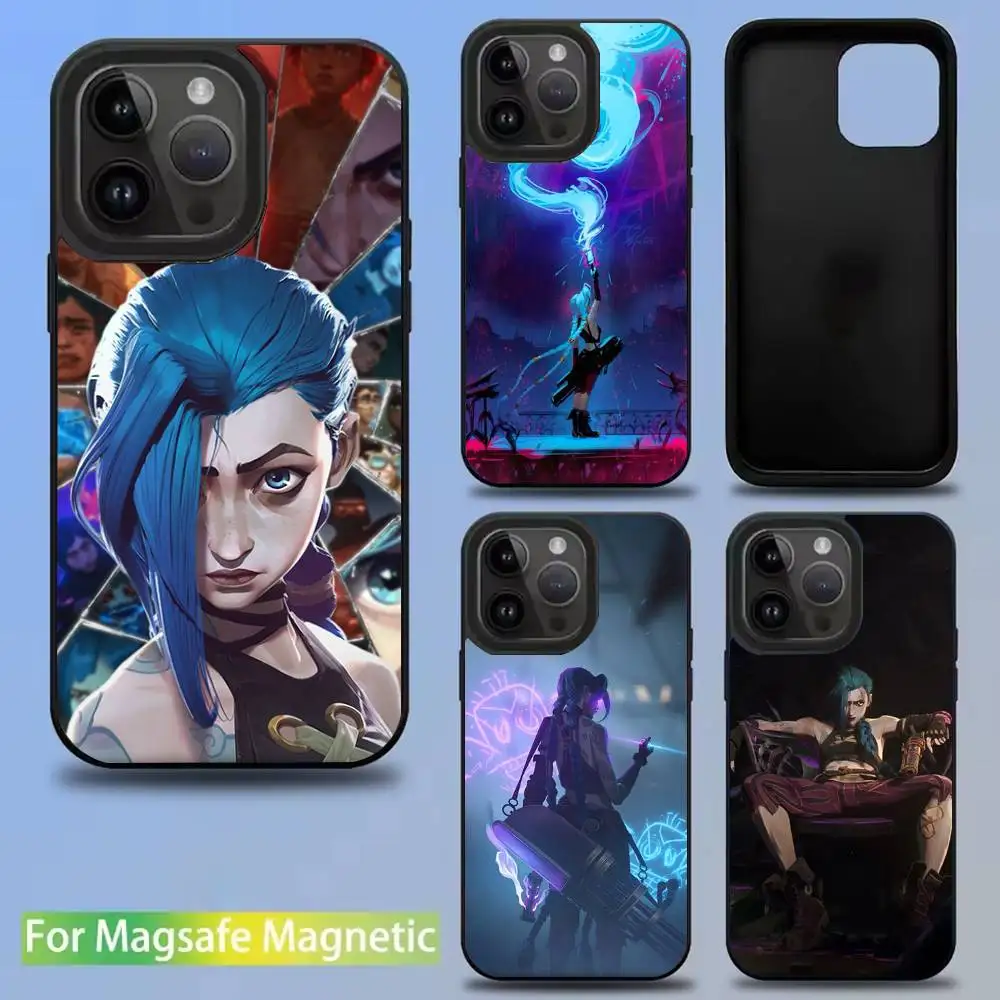 

A-Arcane Jinx Phone Case For iPhone 16,15,14,13,12,11,Pro,Max,Plus,Mini,SE New Magsafe Magnetic Wireless Charging