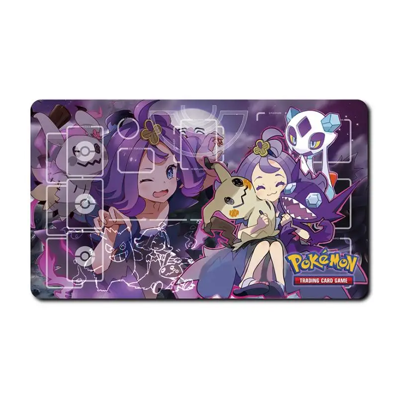 Pokemon Ptcg Card Mat Trainer Acerola Elesa Skyla Winona Dedicated Game Single Player Battle Anime Characters Card Pad