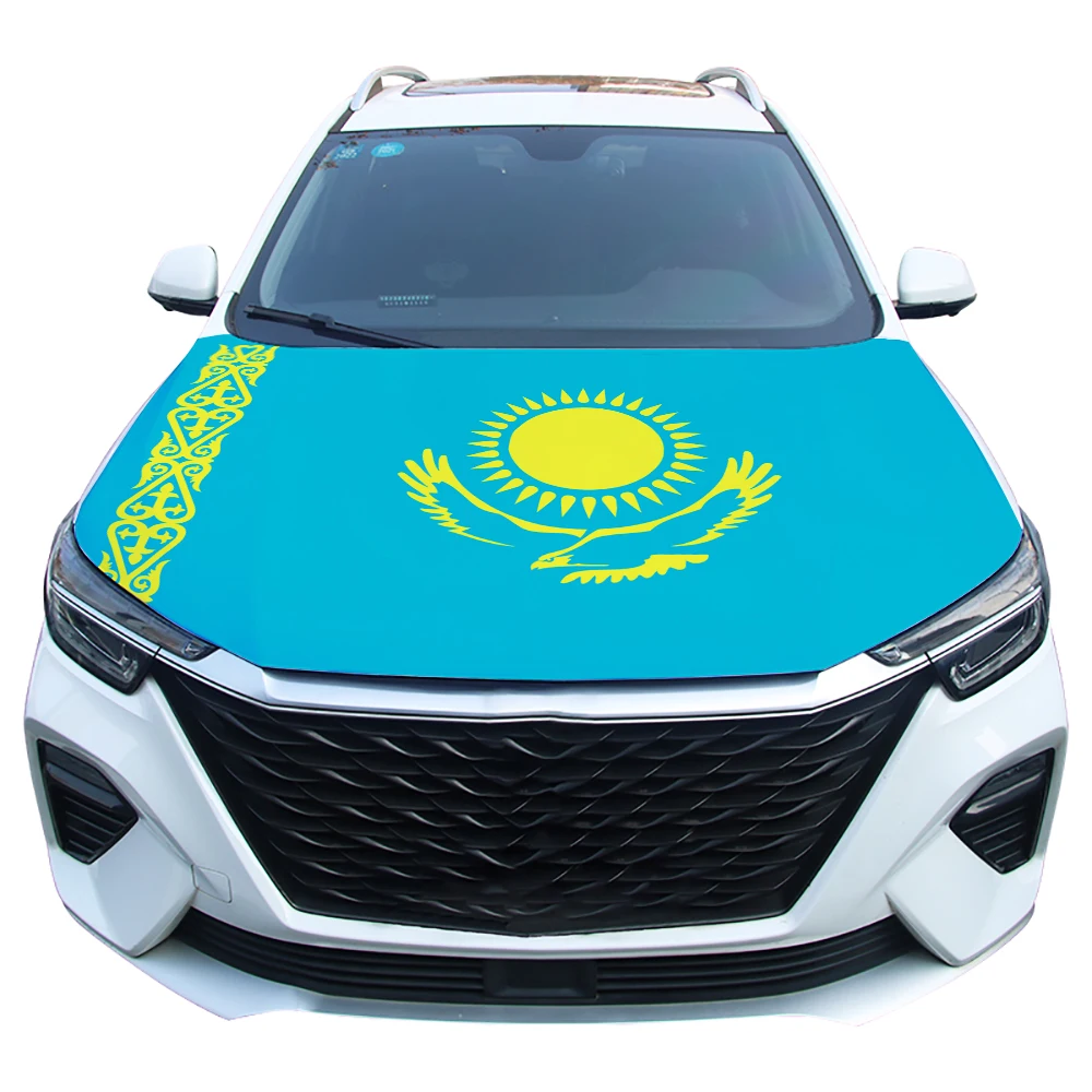 Kazakhstan Flag Car Engine Hood Cover National Flag For Vehicle Decoration