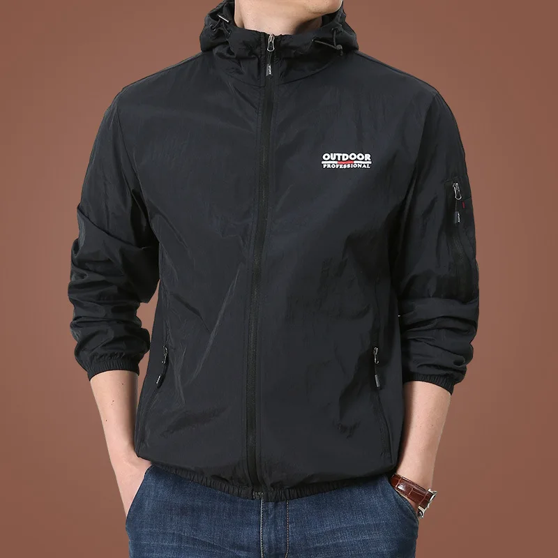 

Outdoor Sunscreen Jacket Men Summer Skin Clothing Quick Dry Skin Coat Men's Sports Coats Cycling Hiking Fishing Camping Jackets