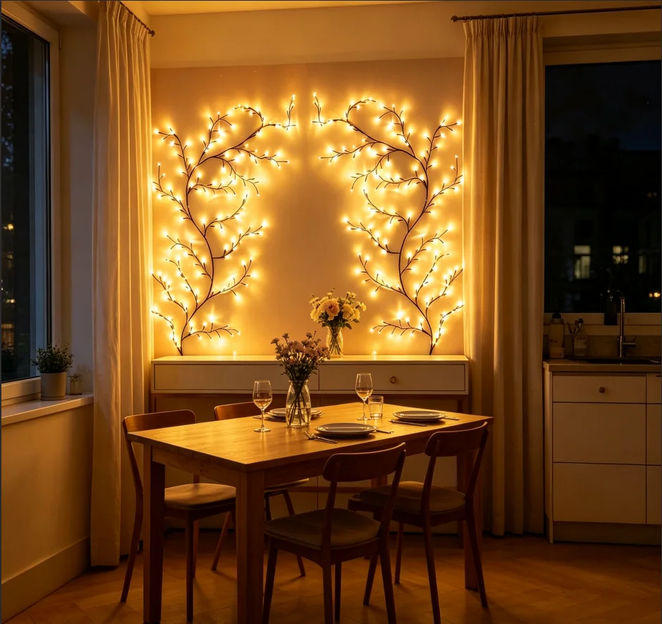 LED Willow Vine Lights Bendable Rattan Tree Decorative Light 8 Modes For Bedroom Wall Indoor Outdoor Christmas Home Decoration