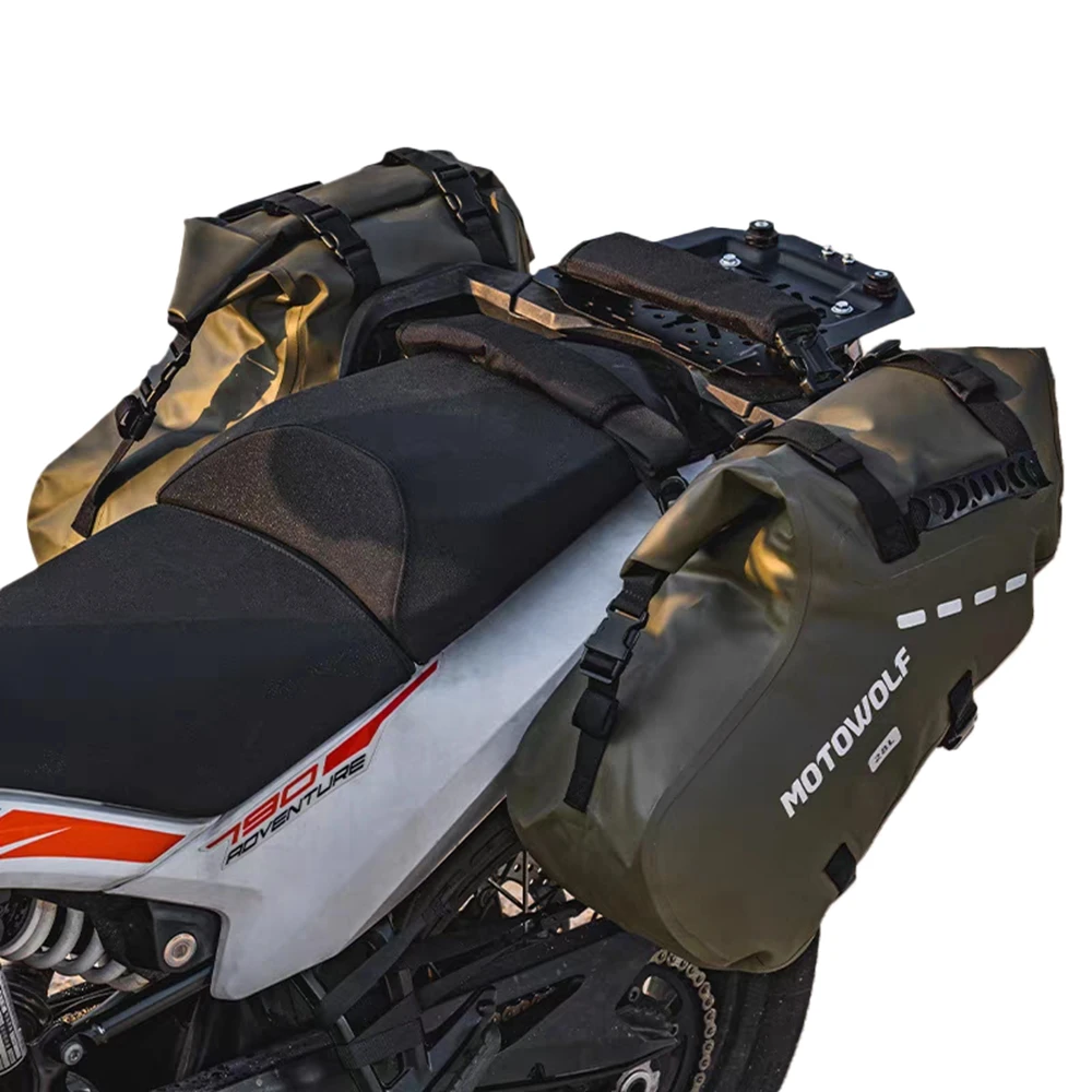 العالمي للدراجات النارية 18/28/48L مقاوم للماء السفر الأمتعة السرج الدراجات النارية حقيبة جانبية لياماها هوندا كاواساكي حقيبة بسلال #2