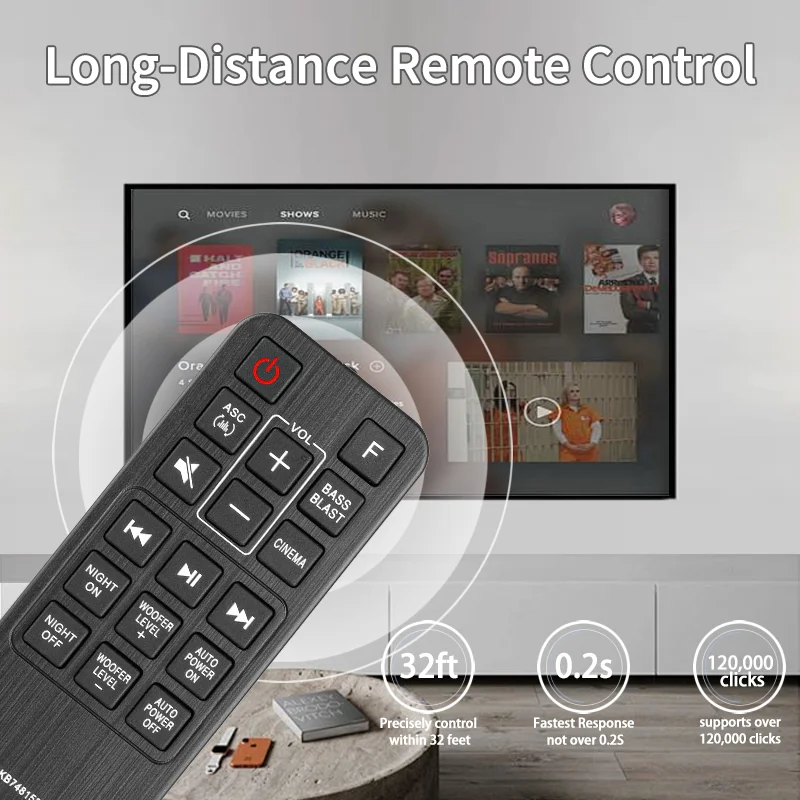 AKB74815371 For LG Remote Control Replacement, For LG SoundBar SJ3 SJ4 SJ4Y SK3D SK4D SL3D SLM3D SPJ4BW SPH4BW SPJ4B-W SPH4B-W
