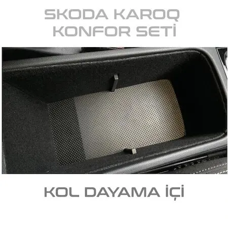 Skoda Karoq Ready Fabric Coating In-Car Accessory Insulation Effective Self-Adhesive Fabric Comfort Set Laser Cut