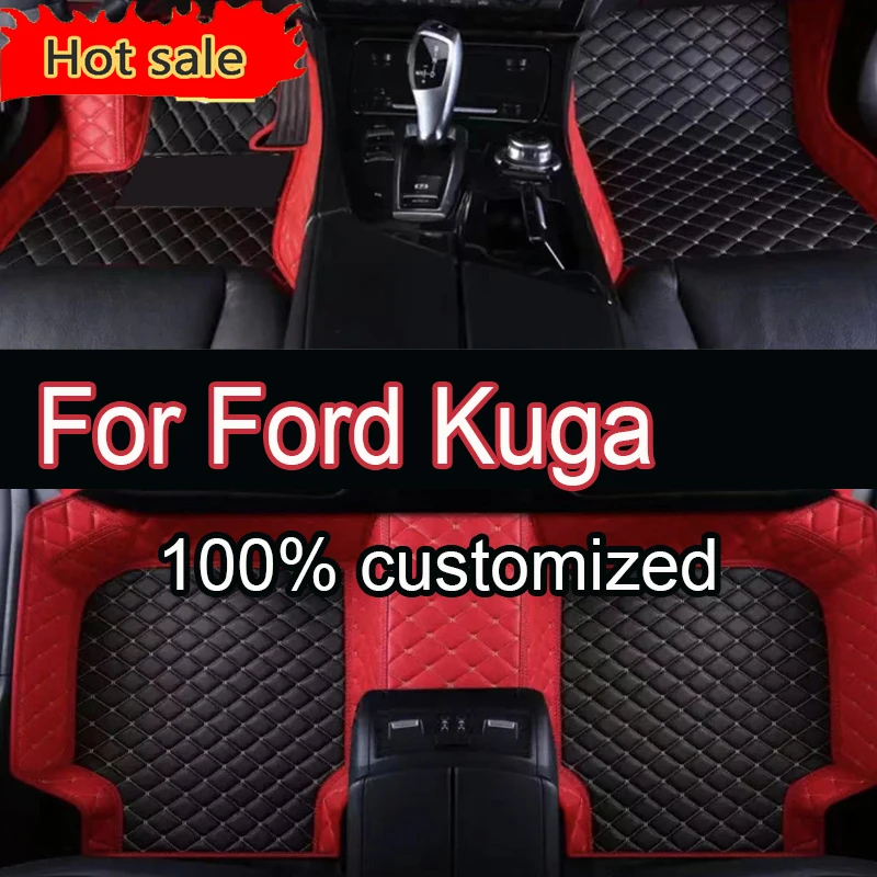 

Автомобильные коврики для Ford Kuga 2013 2014 2015 2016 2017 2018 на заказ, автомобильные подушечки для ног, автомобильный ковер, аксессуары для интерьера