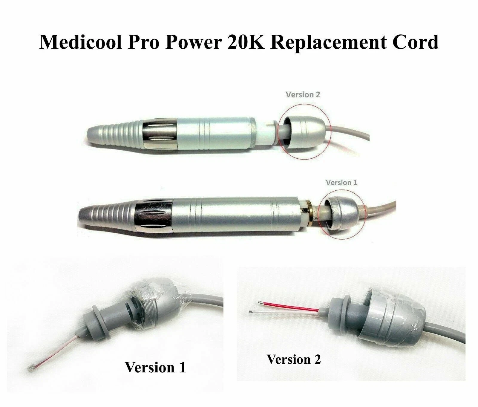

Medicool Pro Power 20K Cord For for Nail Art Tools Electric Nail Drill Handpiece Tools Replacement motor wire