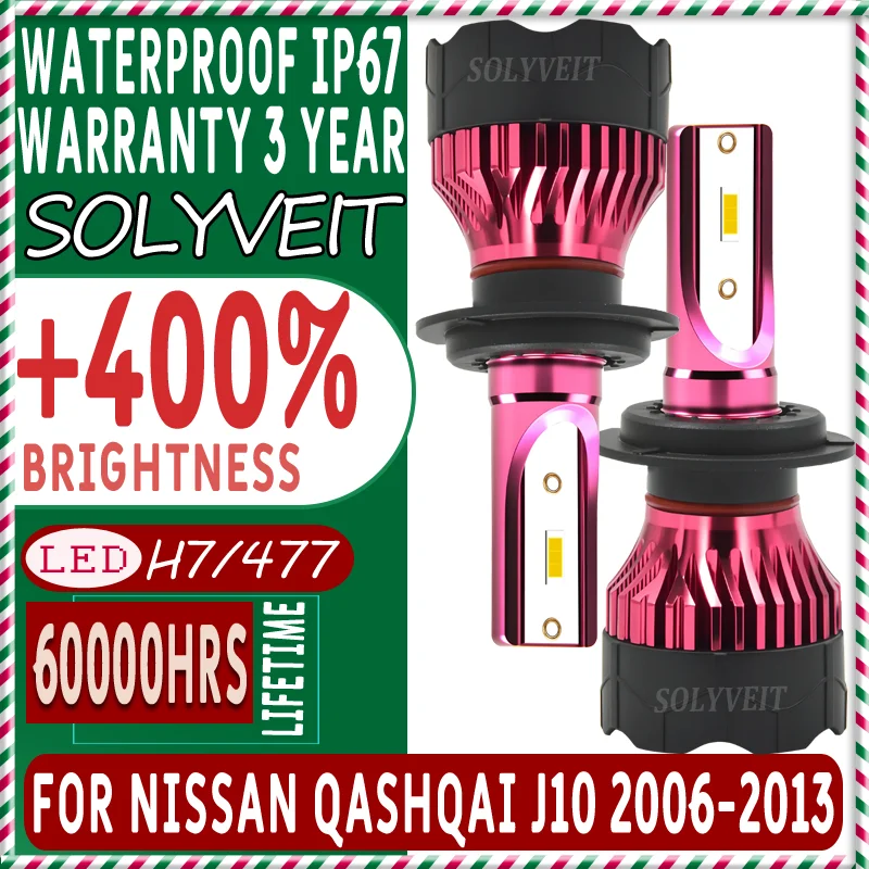 

LED Headlight with Warranty Worry-Free Purchase Low Beam Lights For Nissan Qashqai J10 2006 2007 2008 2009 2010 2011 2012 2013