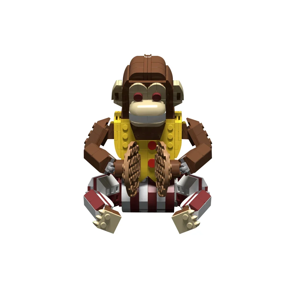 

Gobricks MOC Cymbals Monkey Building Blocks Model Popular Games Monkey Action Figure DIY Bricks Assembly Toys Children Gifts