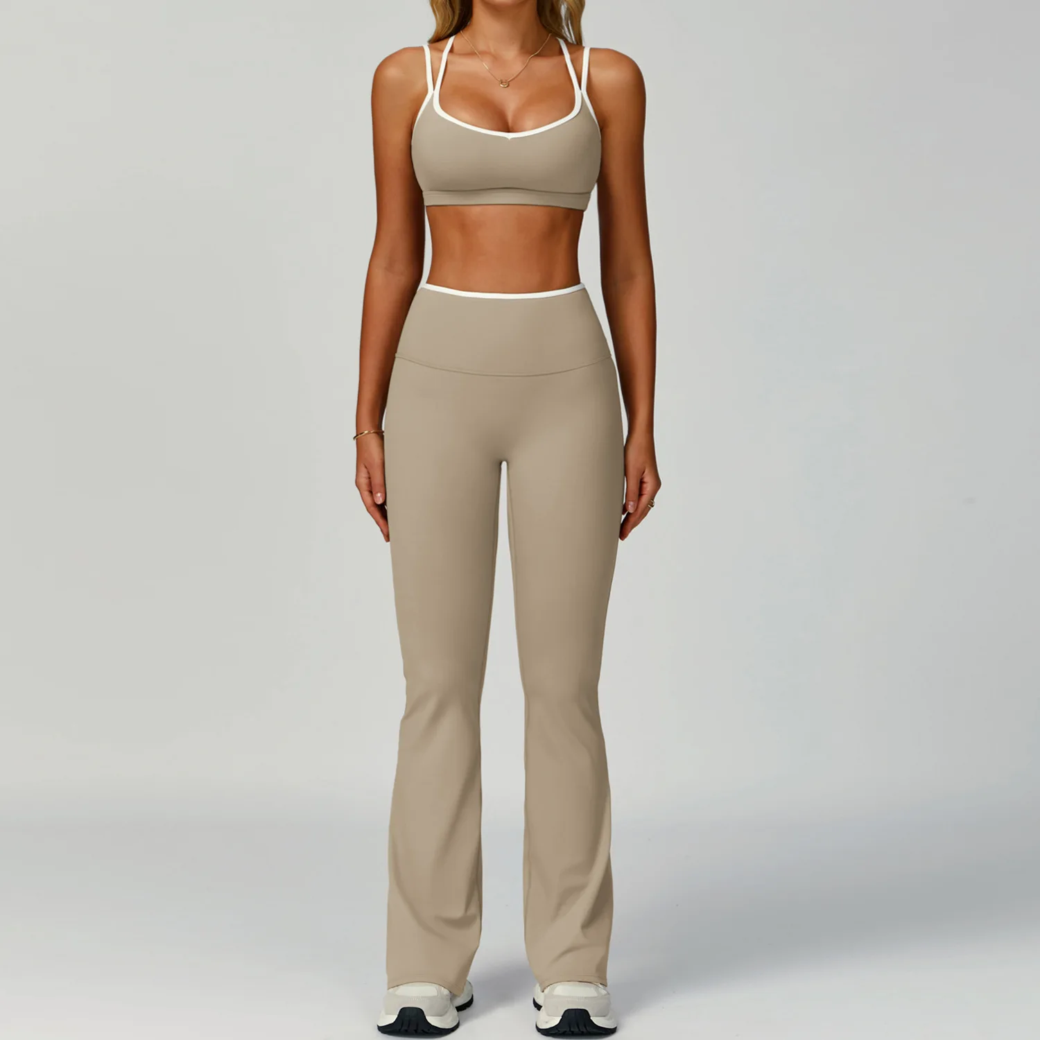 Gym Tracksuit Yoga Set 2 Pieces Workout Outfits Fitness Sportswear High Waist Leggings Sports Bra Athletic Wear Women Clothes