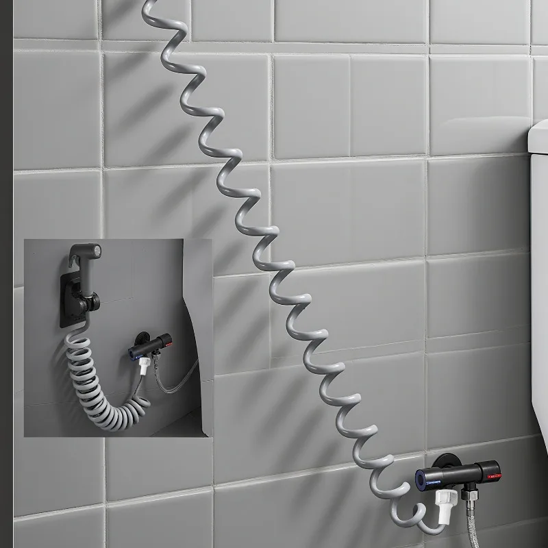 2/3/5M einziehbarer Duschschlauch für den Außenbereich, automatische Rückprall, hohe Temperatur, druckbeständig, Spritzpistole, Waschmaschine, flexibler Wasserschlauch