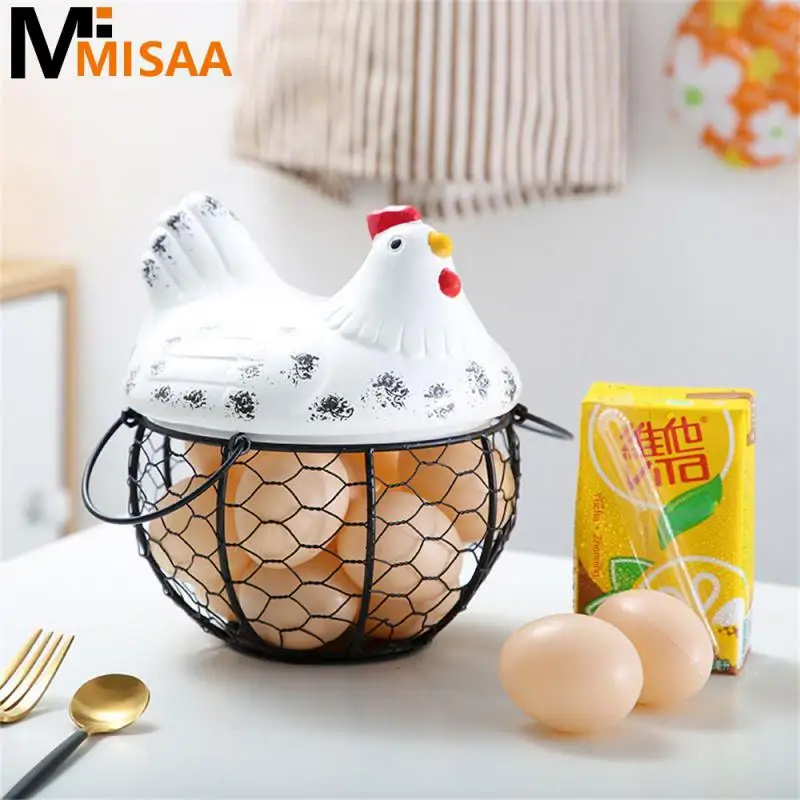 Household Egg Storage Box Egg Fruit Storage Baskets Dumpling Box Iron Multi-function Tableware Layer Egg Tray Storage Basket