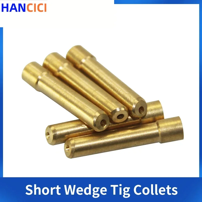 10PCS Wedge Tig Tungsten Electrode Collet 1.0MM  1.6MM 2.4MM 3.2MM Length Argon Welding Consumable For WP17/18/26 Torch