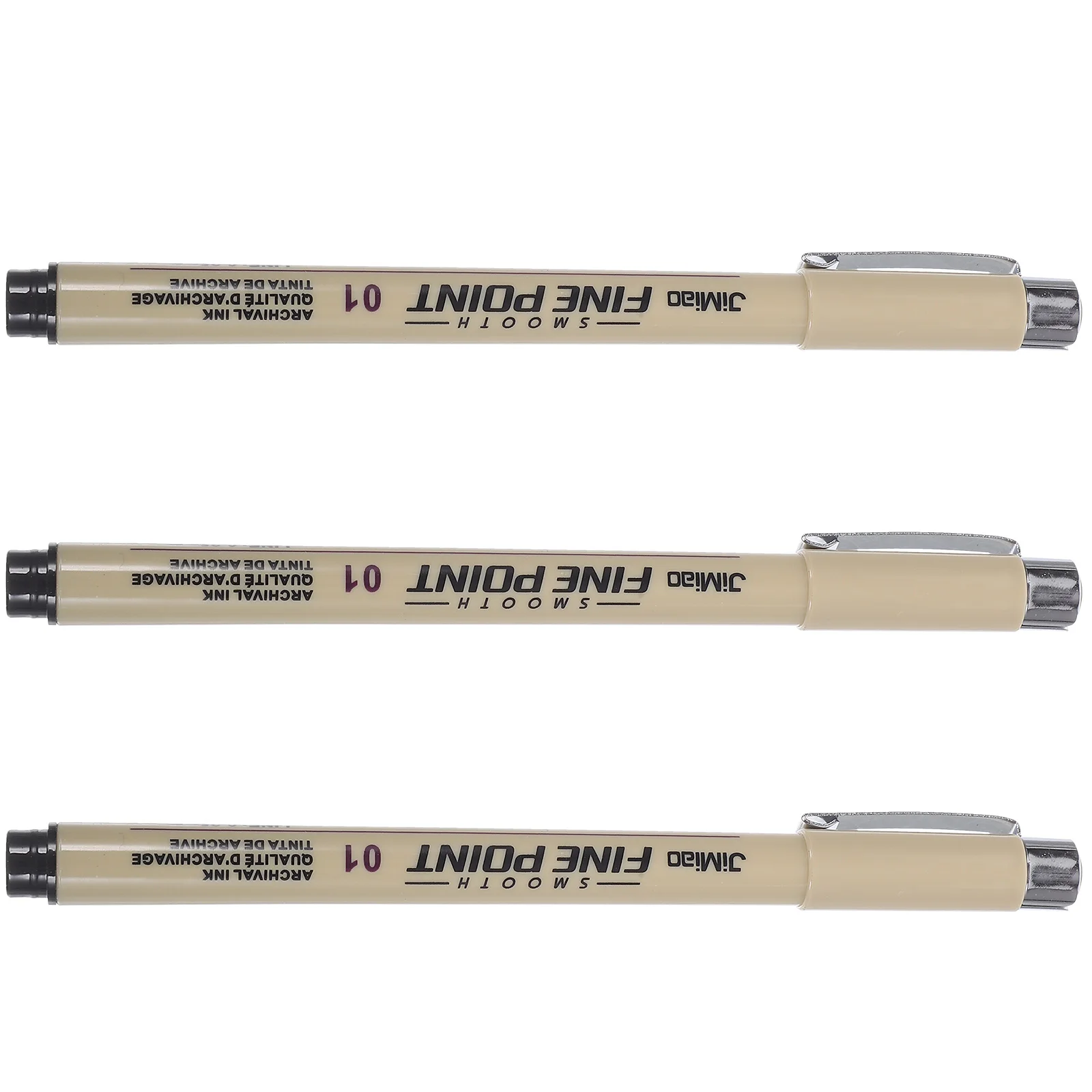 

3Pcs Describing Outline Pens Fine Tip Smooth Writing Mark Pens for Drawing Doodling Scrapbook Art Supplies Illustration