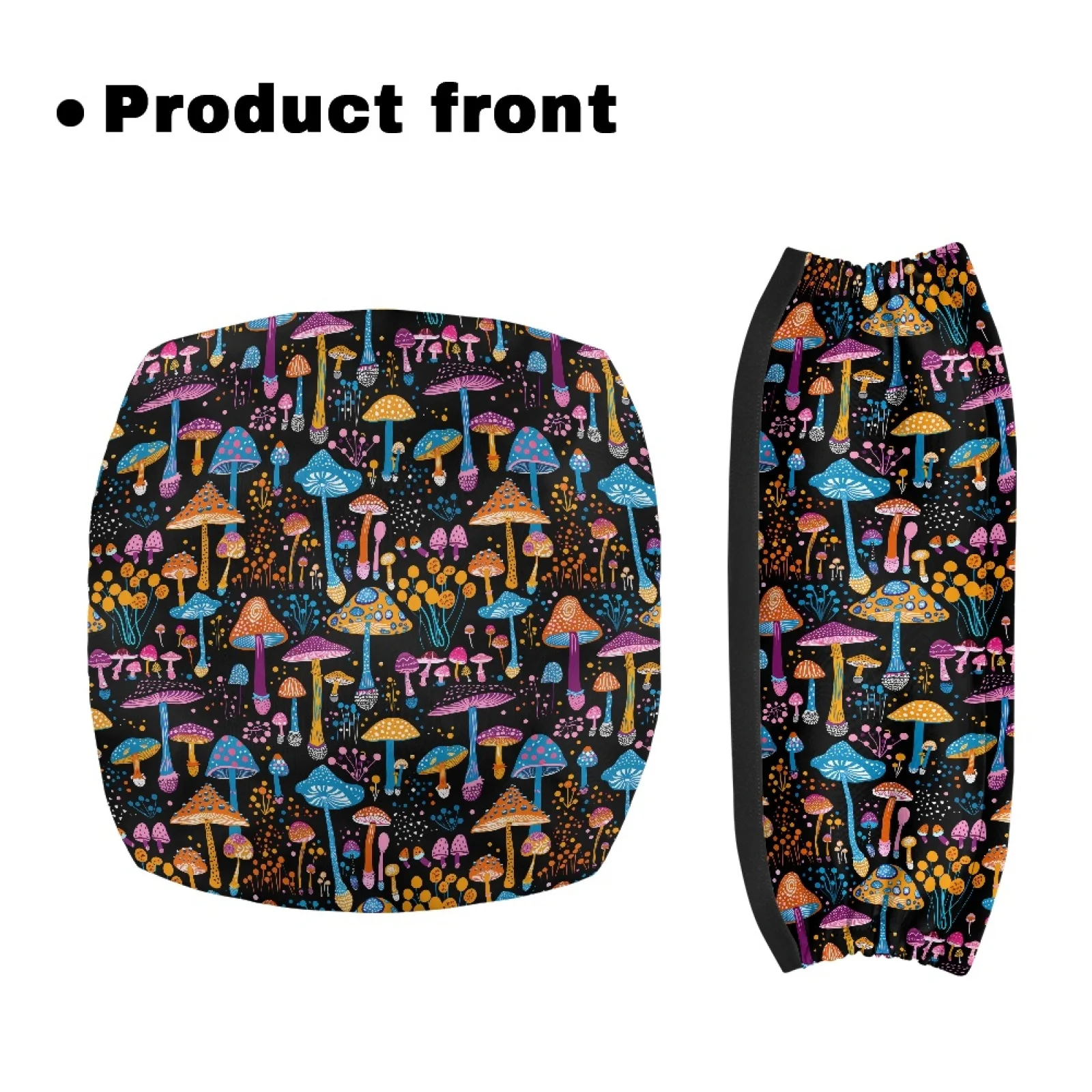 Coloranimal Mushroom 2 Pcs Rollator Seat Back Covers Walker Protection Decor Covers for Family Outdoor