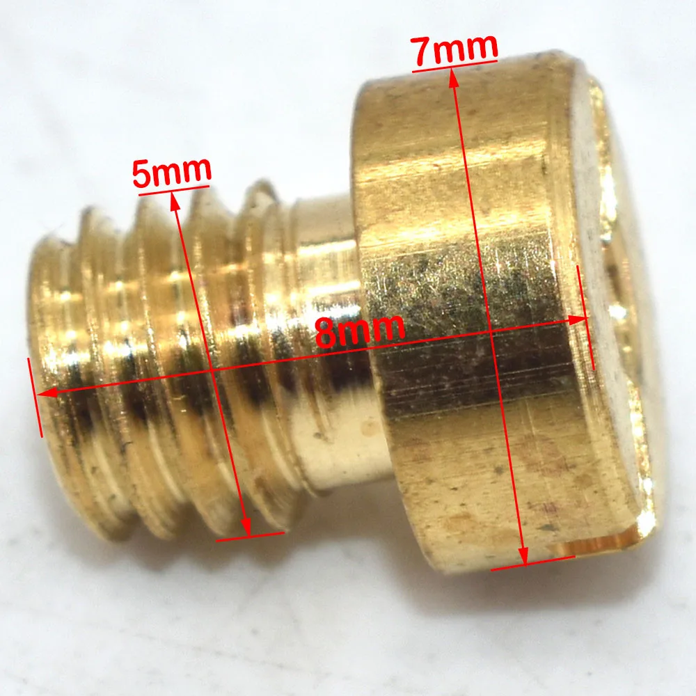 1pc 5MM Thread For DELLORTO SHA Carb Carburetor Main Jet PHBG AD/DS Racing Main Injector Nozzle Pilot Jet Size30-72