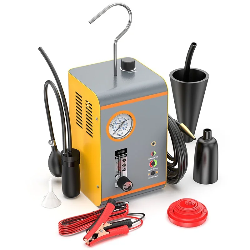 

Professional Automotive Smoke Leak Detector Kit for EVAP Vacuum Oil Pipe Leak Locator with Built-in Air Pump Diagnostic Tools​