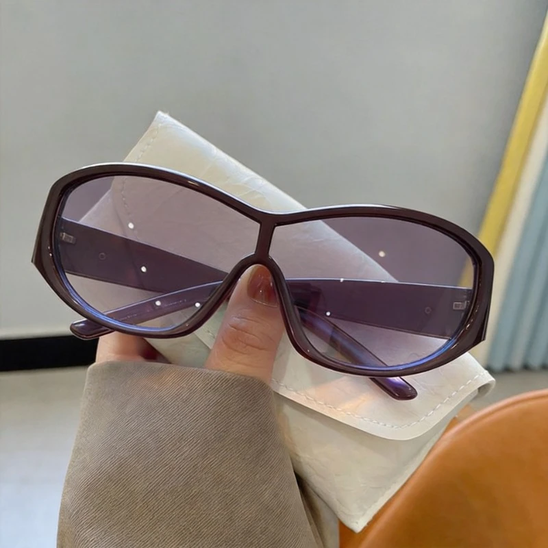 European and American Large Frame Y2K Sunglasses Fashion Cycling Windproof Sun Glasses Retro slimming Sunscreen Eyewear