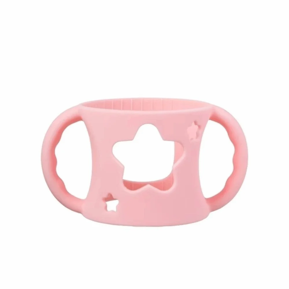 Silicone Baby Bottle Cover Easy to Grip Soft Elastic Baby Bottle Handle Wide-Neck Anti-Slip Bottle Holder for Dr Brown Bottles