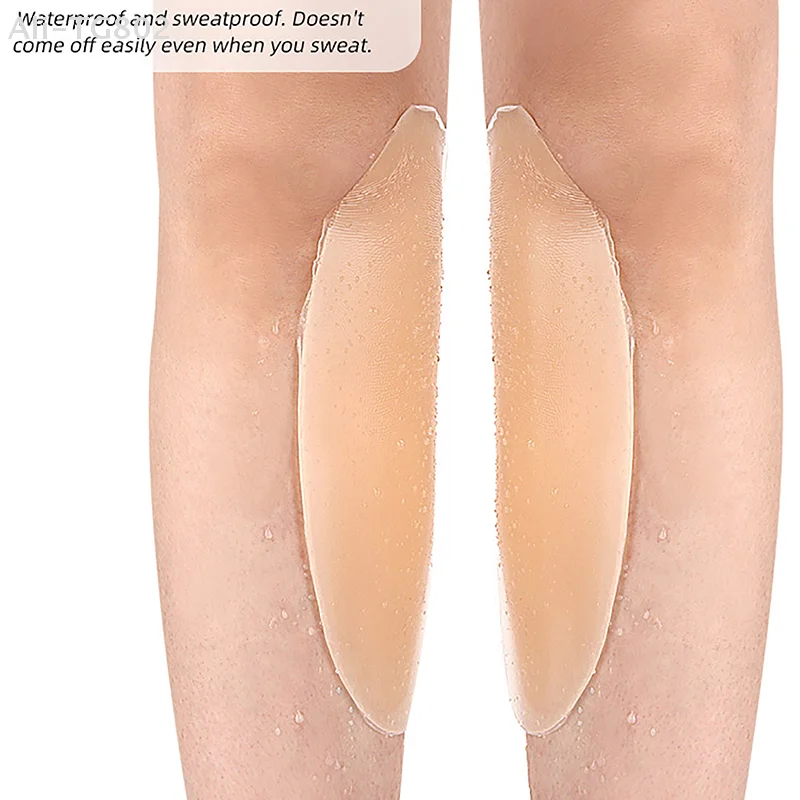 1Pair Unisex Reusable Silicone Thigh Tapes Invisible Anti-Friction Body Pads Outdoor Thigh Patches for Rubbing Protection