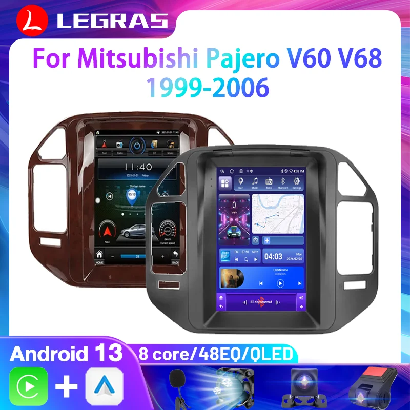 

Carplay Android Auto Multimedia Player Car Radio Bluetooth Tesla Style DSP GPS Navi for Mitsubishi Pajero V60 68 V73 1999-2006