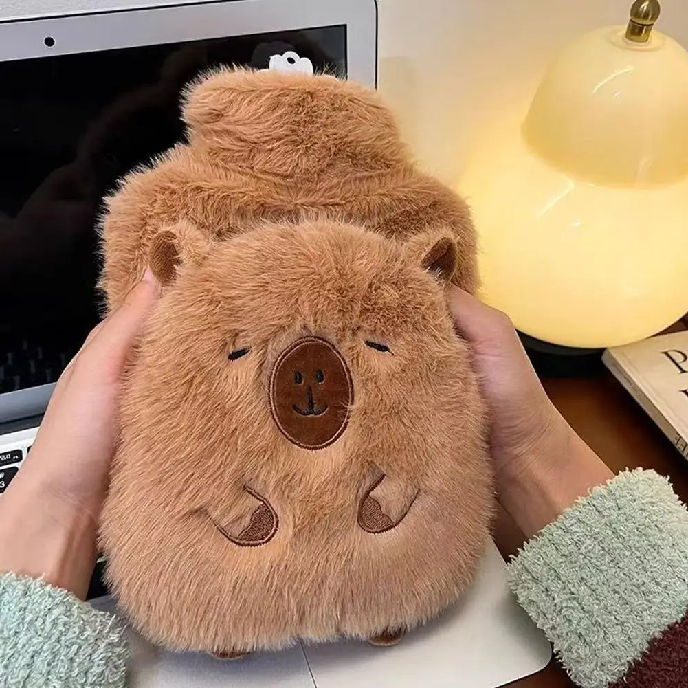 

Leak Proof Hand Feet Warmer For Neck Back Body Shoulder Legs Long-Lasting Heat Retention 1000ml Capybara Hot Water Bottle