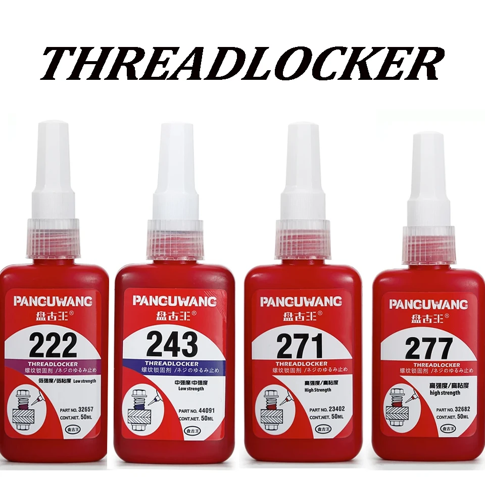 50ml Thread Locking Glue222 243 262 277Tightening Screws Prevent Loosening Rusting Caulking Temperature Resistance AnaerobicGlue