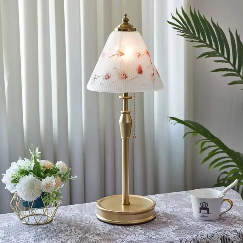 OUFULA French Table Lamp American Retro Living Room Bedroom Villa European Creative Bedhead Desk Light image 3