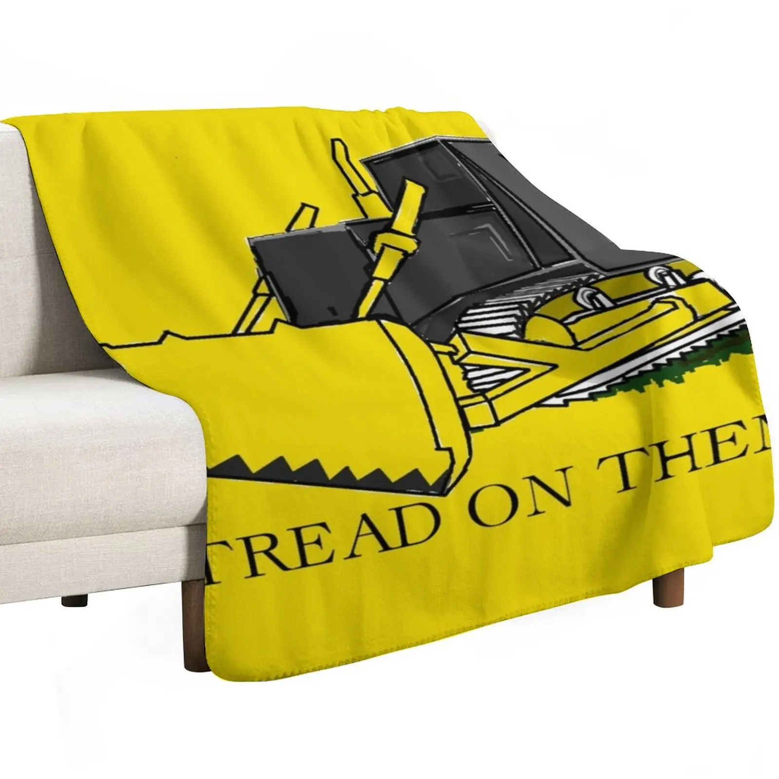Marvin Heemeyer: Tread on them, Killdozer Throw Blanket Soft Plush Plaid Plush Thermals For Travel Flannel Beautifuls Blankets