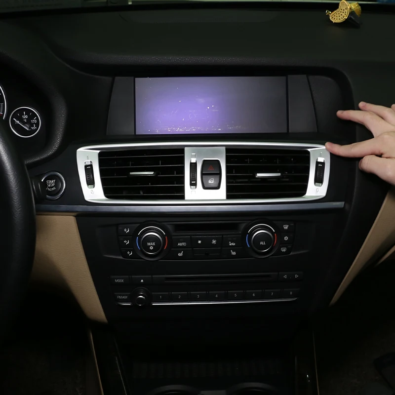 For BMW X3 F25 2011-2017 Car Interior Center Console Air Condition Air Vent Outlet Frame Cover Decor Trim Car Accessories