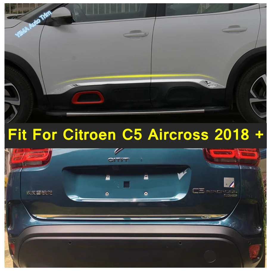 Car Door Body Molding Strip Rear Tail Trunk Lid Streamer Cover Trim Fit For Citroen C5 Aircross 2018 - 2022 Exterior Accessories