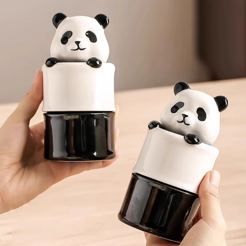 

Small Animal Panda Toothpick Holder Ceramic Creative Toothpick Box Commercial Restaurant Retro Toothpick Holder Home Decoration