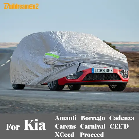 야외 자동차 커버 태양 눈 비 얼음 바람 방지 커버 Kia Amanti Borrego Cadenza Carens Carnival CEE’D Ceed XCeed Proceed