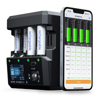 SkyRC NC3000 Pro NiMH NiCd Battery Charger PD/QC AA/AAA Smart Battery Charger 4-slot LED Screen APP Control Charger Discharger