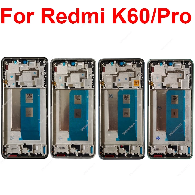 

Корпус средней рамки ЖК-дисплея для Xiaomi Redmi K60 K60 Pro, передний корпус ЖК-дисплея, средняя рамка, лицевая панель корпуса, запасные части