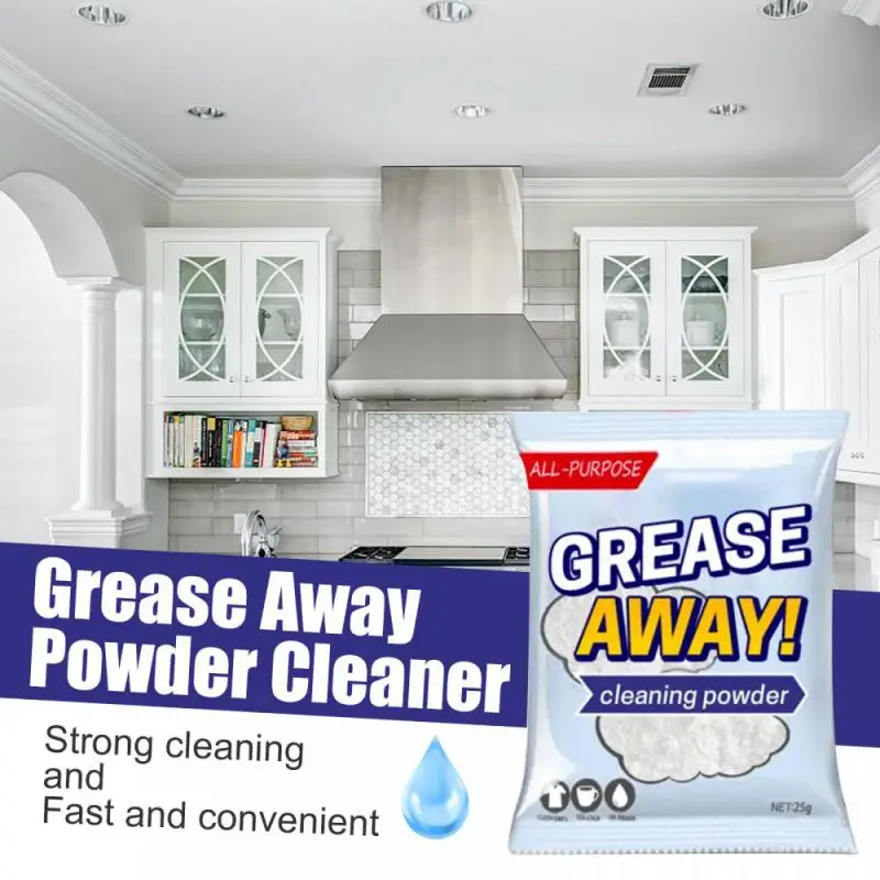 1/3/5PCS Grease Away Powder Cleaner Powerful Cleaners Home Kitchern Sink Detergent Sodium Bicarbonate Grease Away Powder