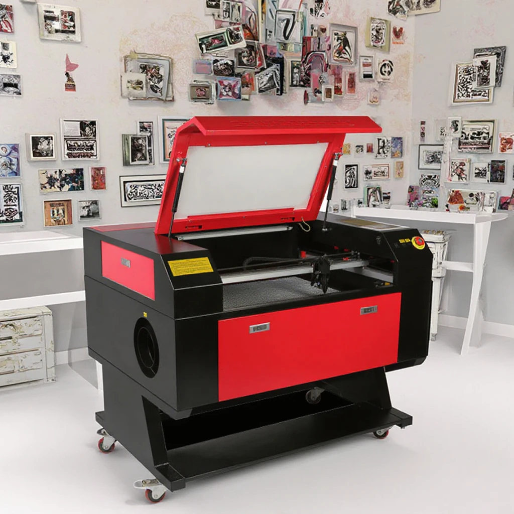 Best VEVOR 80W CO2 Cutting Machine 700*500mm Rotary Axis 3D Engraving for Wood Paper Tube Core Component