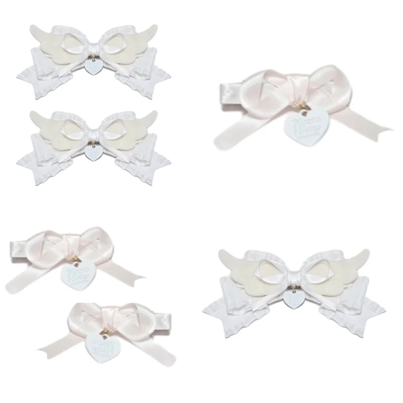 Ribbon Bows Barrettes Animes Maid Hair Clip Masquerades Cosplay Costume Headwear HXBA