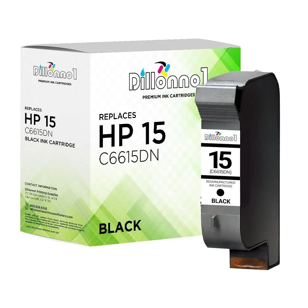 Remanufactured HP 15 Ink Cartridge for Fax Series 1230 1230xi