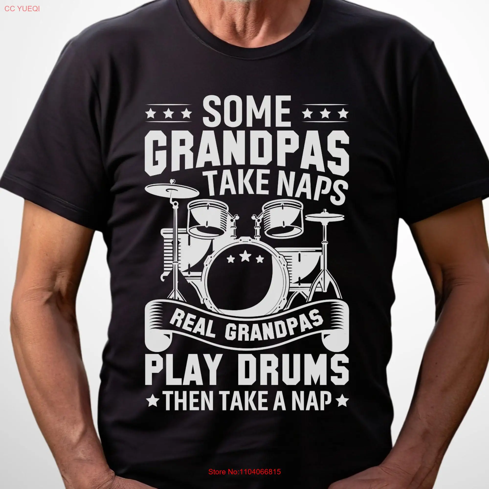 Drumming Grandpa T Shirt Funny Drummer for Father's Day s Naps long or short sleeves