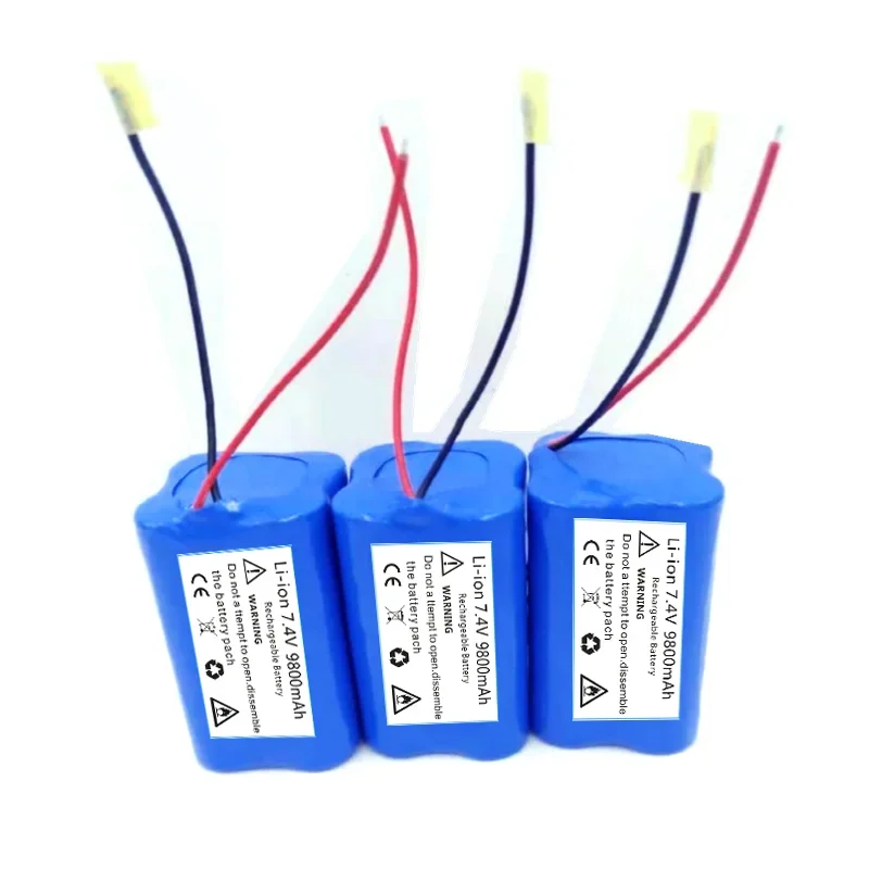 7.4 V 2S2P 9.8 AH 18650 Lithium Ion9800mah Battery with Pcb Wires Electric Vehicle Lithium Battery 7.4 V Lithium Battery