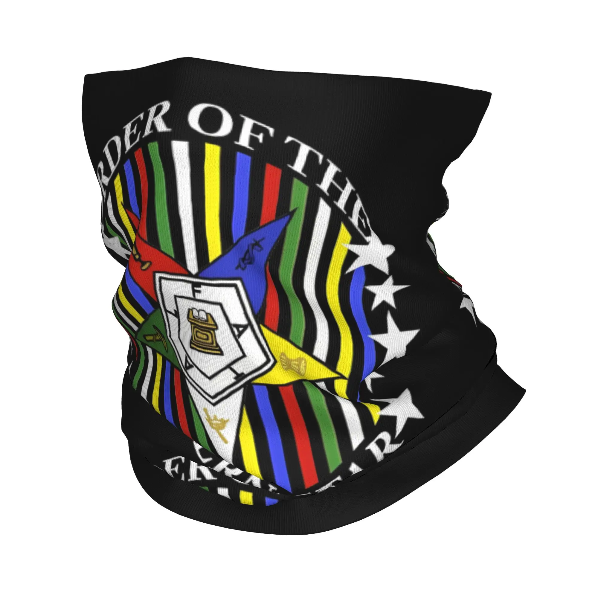 Personalizado OES orden de la estrella oriental Logo círculo hermandad cuello polaina mujeres hombres protección facial UV Bandana de invierno bufanda para esquí