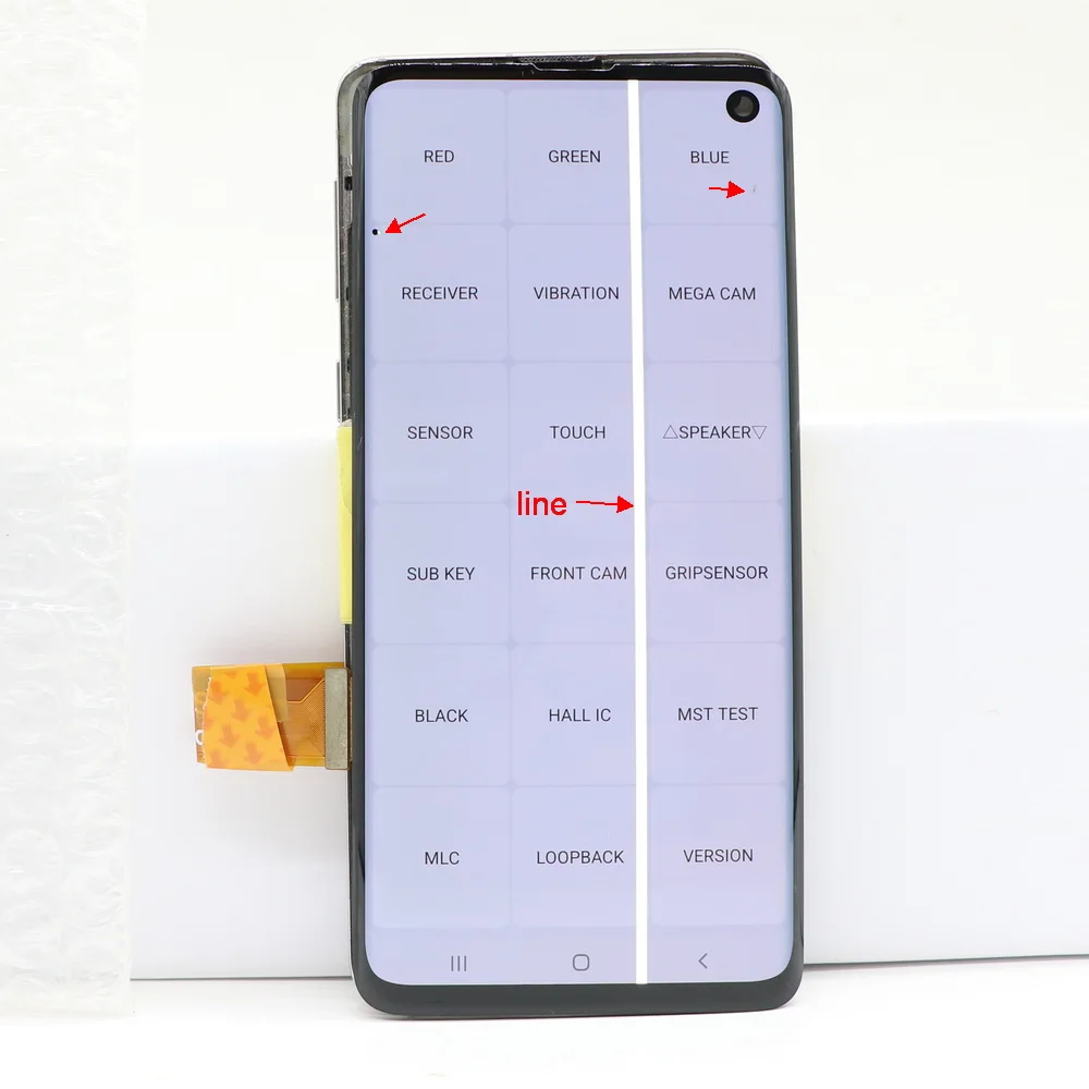 Con difetti schermo LCD AMOLED S10 per SAMSUNG Galaxy S10 G973U G973F Display LCD Touch Screen Digitizer Assembly sostituzione