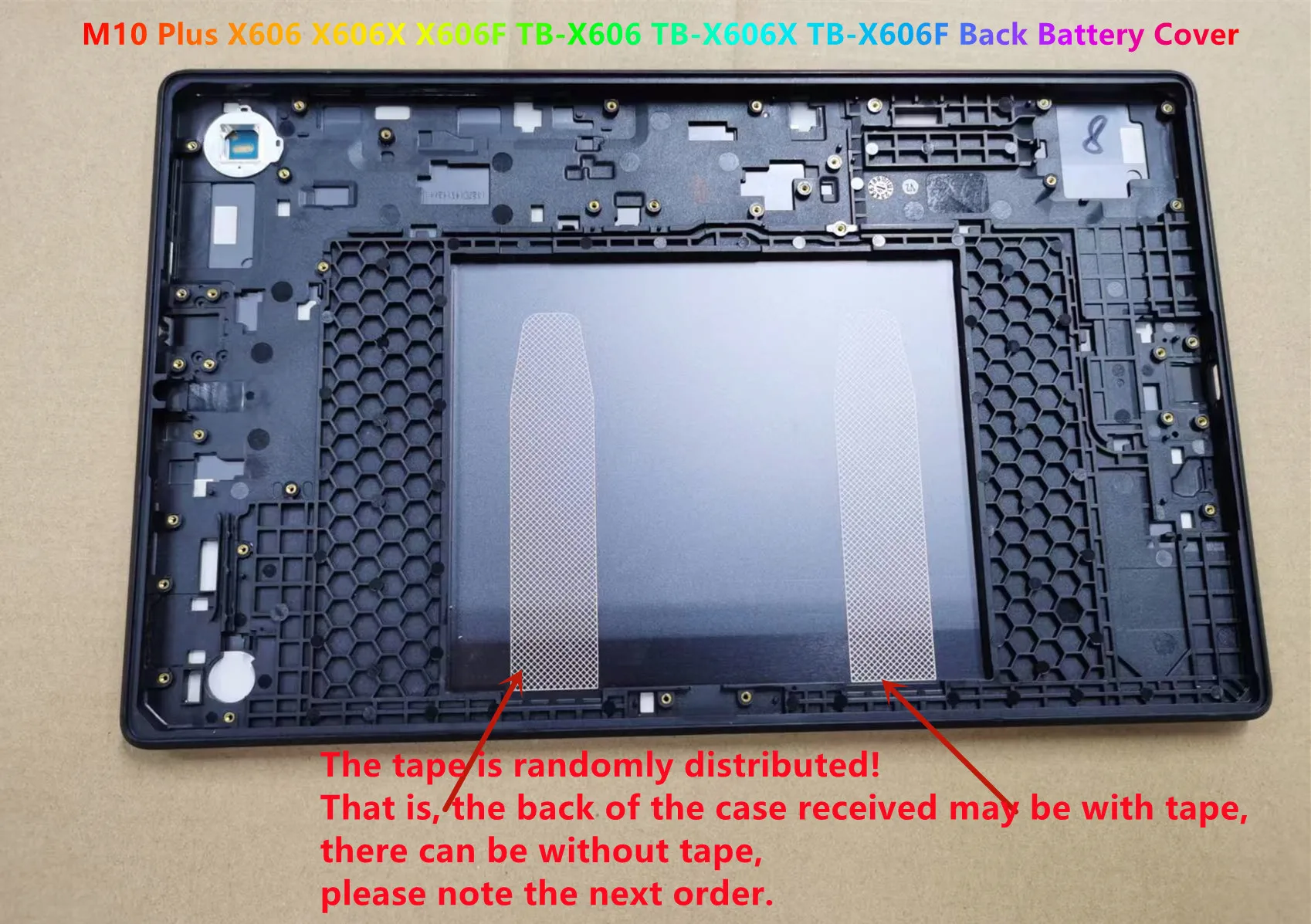 For Lenovo M10 Plus X606 X606X X606F TB-X606 TB-X606X TB-X606F Back Battery Cover Housing Door Rear Case Replacement