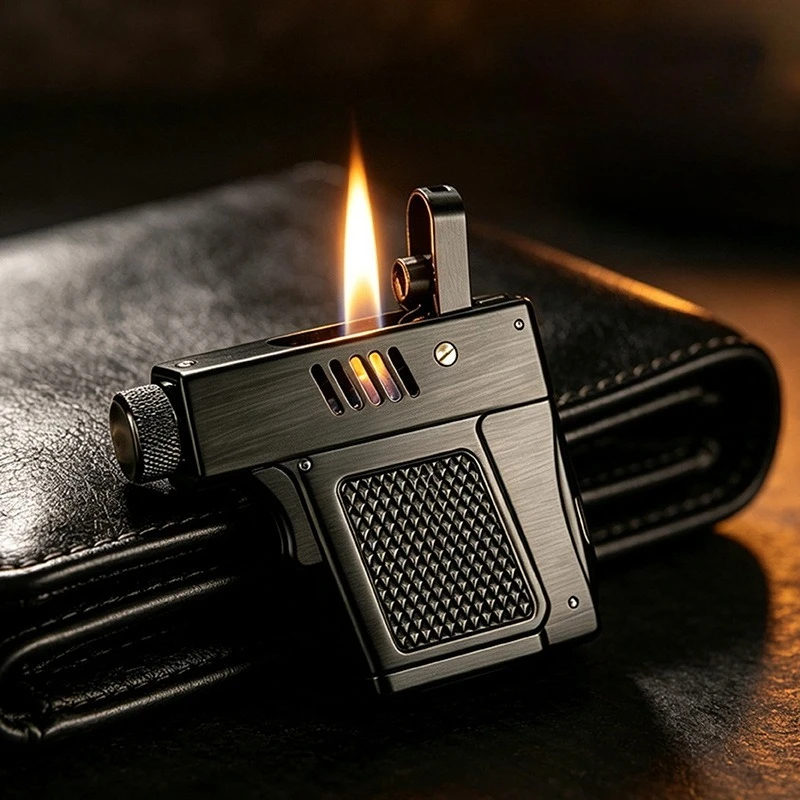 2026 New Vintage Automatic Catapult Kerosiene Lighter, One Click Ignition Lighter, Classic Vintage Fuel Lighter