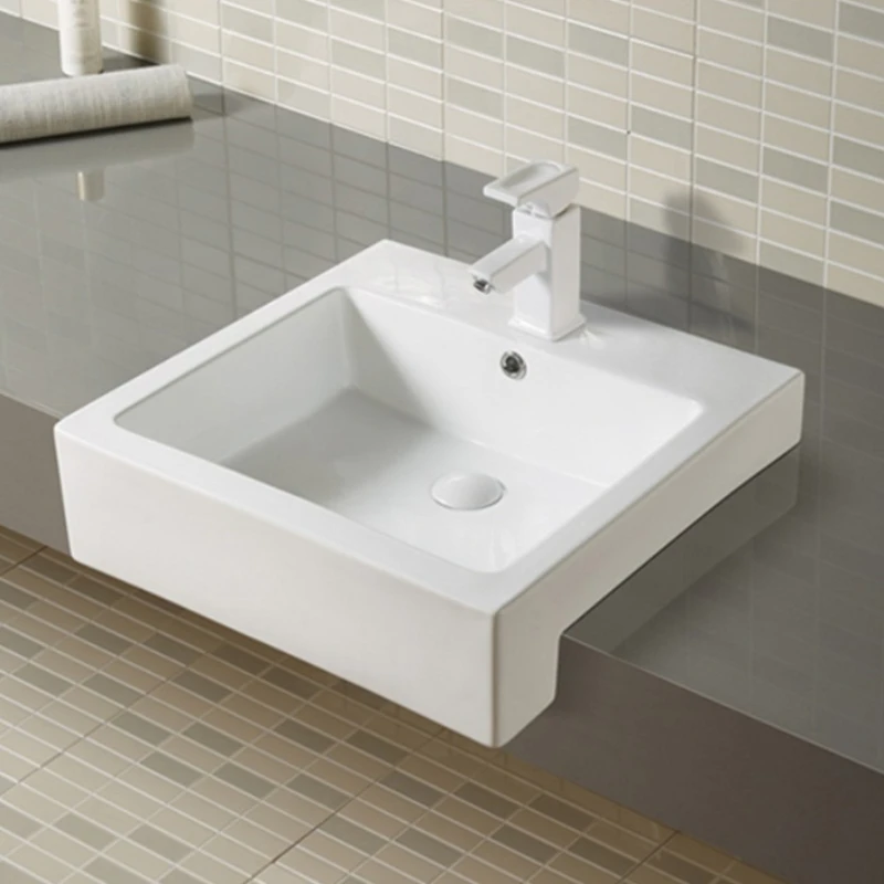 

Multiple specifications of washbasin white glazed ceramic 7039