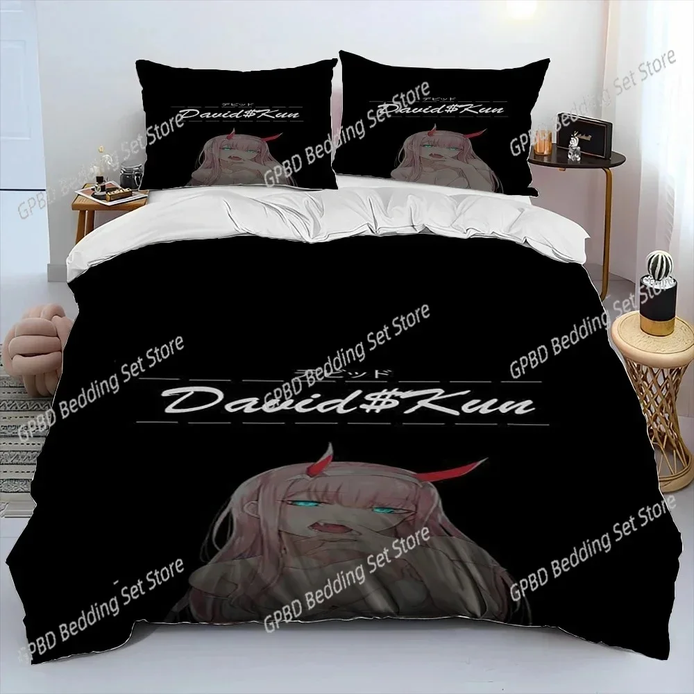 

Zero Two DARLING In The FRANXX Anime Comfortable Duvet Cover Pillowcase Bedding Set Children Bedroom Decoration Home Textile