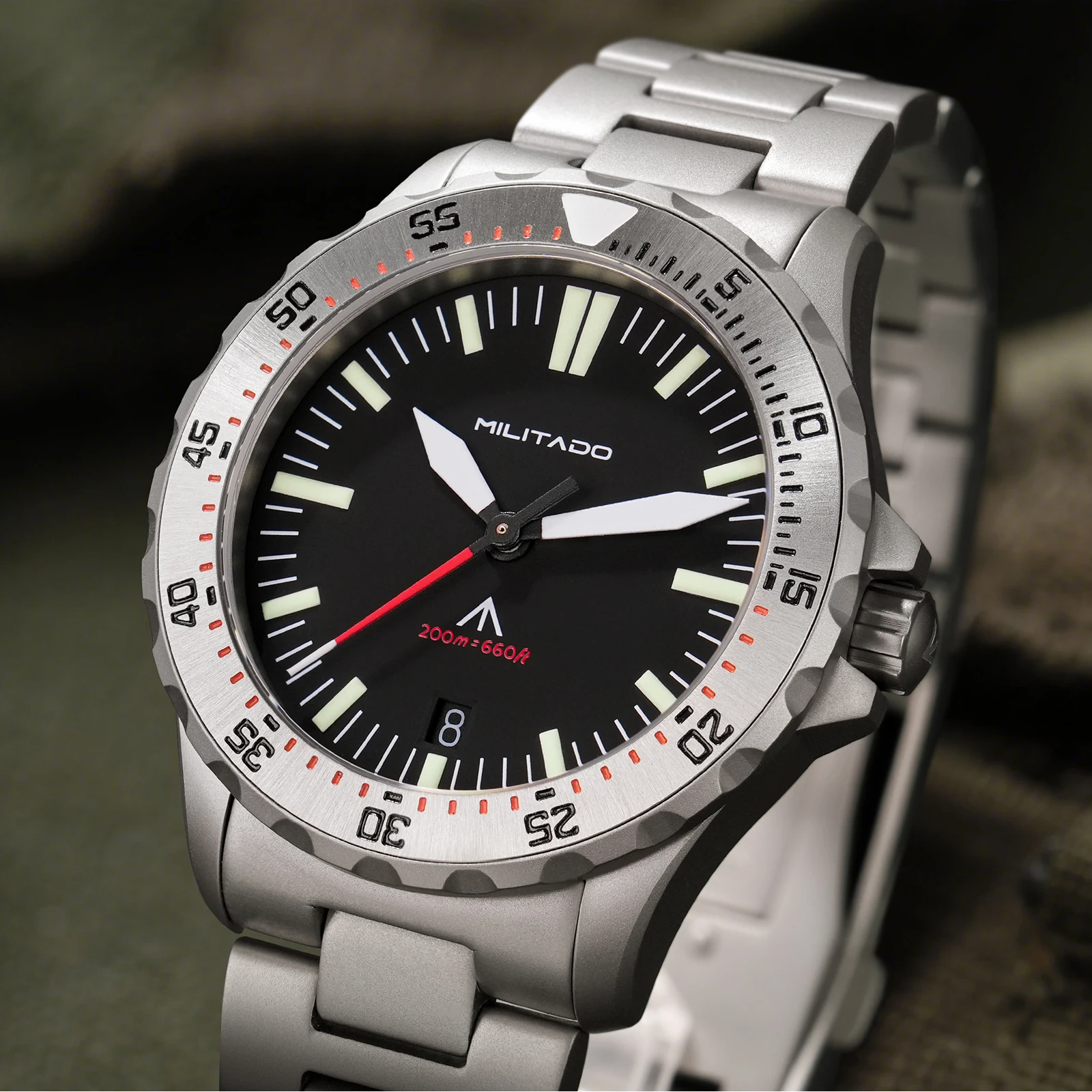 Militado 新しい ML16 39 ミリメートルダイブウォッチサファイア